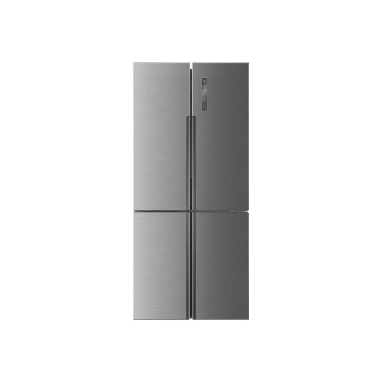 Refurbished Haier HTF-556DP6 Freestanding 456 Litre 70/30 American Fridge Freezer Silver