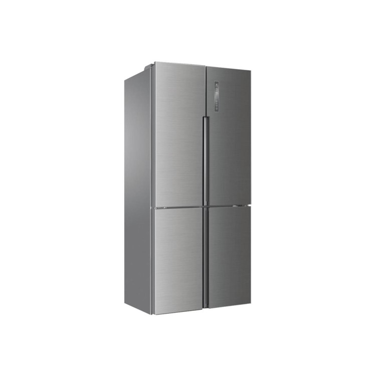 Refurbished Haier HTF-556DP6 Freestanding 456 Litre 70/30 American Fridge Freezer Silver