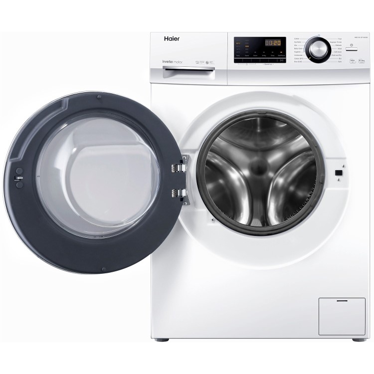 Refurbished Haier HWD100-BP14636 Freestanding 10/6KG 1400 Spin Washer Dryer White