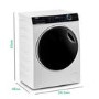 Refurbished Haier HWD80-B14979 Freestanding 8/5KG 1400 Spin Washer Dryer White