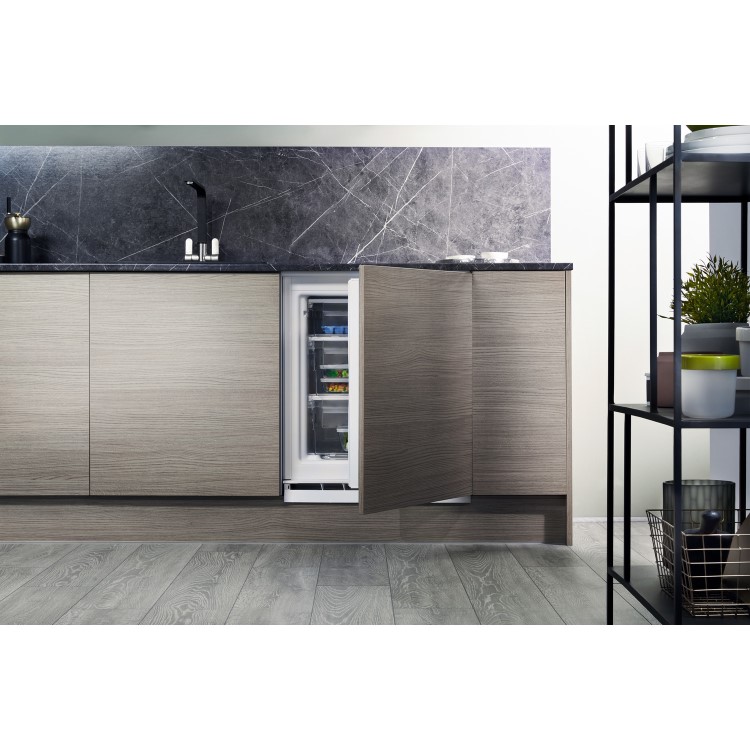 Refurbished Hotpoint HZA1UK1 Integrated 91 Litre Under Counter Freezer