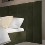 ONLY OPENED - Olive Green Velvet King Size Ottoman Bed with Wide Headboard - Iman