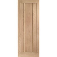GRADE A1 - Internal Oak 3-Panel Door - Unfinished - 2032 x 813 x 35mm - Worcester - XL Joinery