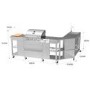 GRADE A1 - Boss Grill Texas Premium Modular Outdoor Kitchen - 4 Burner Gas BBQ Grill with Side Burner - Stainless Steel