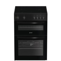 Refurbished Indesit 60cm Twin Cavity Electric Cooker - Black