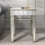 Square Mirrored Side Table - Jade Boutique