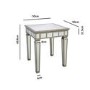 Square Mirrored Side Table - Jade Boutique