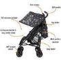 GRADE A1 - Babyway Lightweight Stroller with Raincover & Cup Holder in Animal Design by Jane Foster