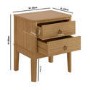 ONLY OPENED - Light Wood 2 Drawer Bedside - Josephine