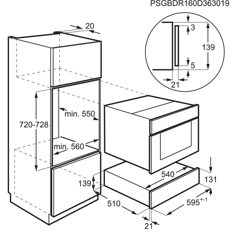 Refurbished AEG KDE911423M 14cm Vacuum Sealer Drawer Stainless Steel