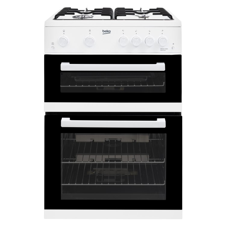 Beko 60cm Double Oven Gas Cooker - White