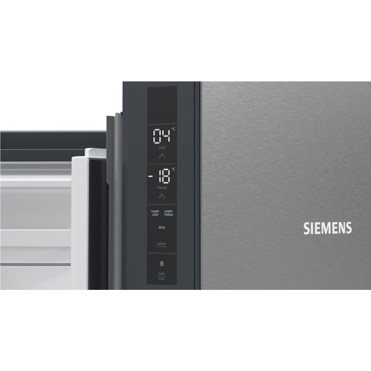 Refurbished Siemens iQ300 KF96NVPEAG Freestanding 605 Litre Frost Free American Fridge Freezer Stainless Steel