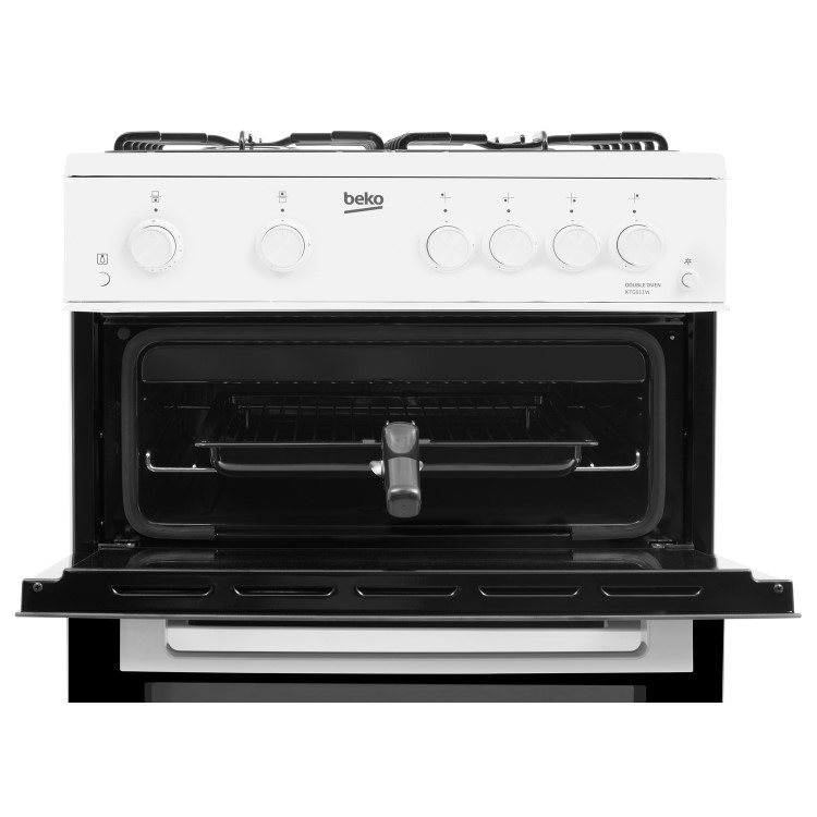Beko 60cm Double Cavity Gas Cooker - White