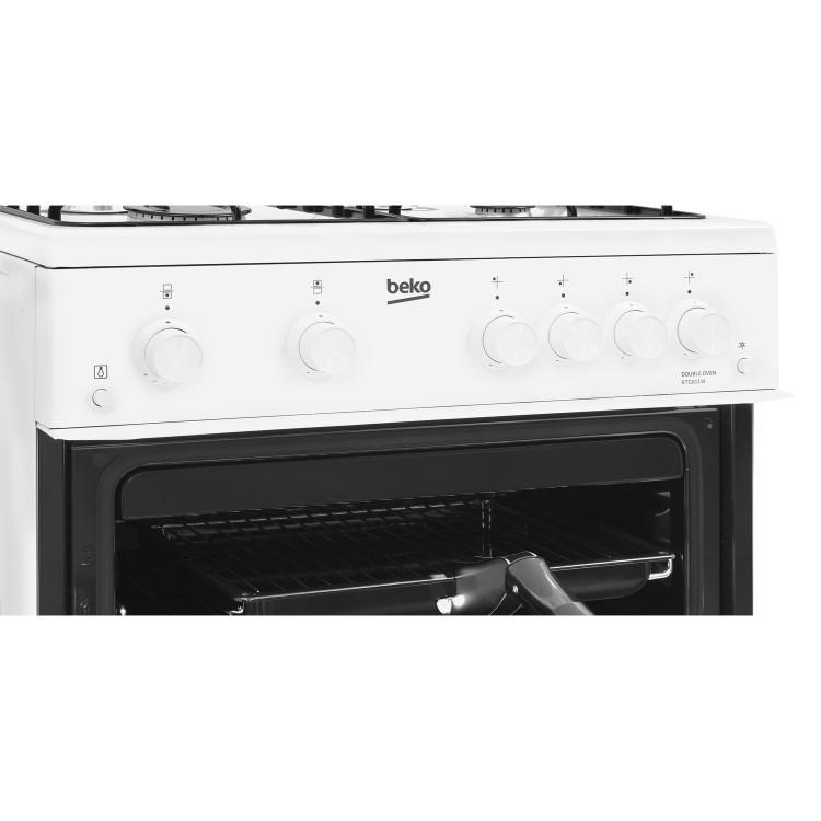 Beko 60cm Double Cavity Gas Cooker - White