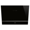 A1/KV28N GRADE A1 - Smeg 80cm Angled Chimney Cooker Hood - Black