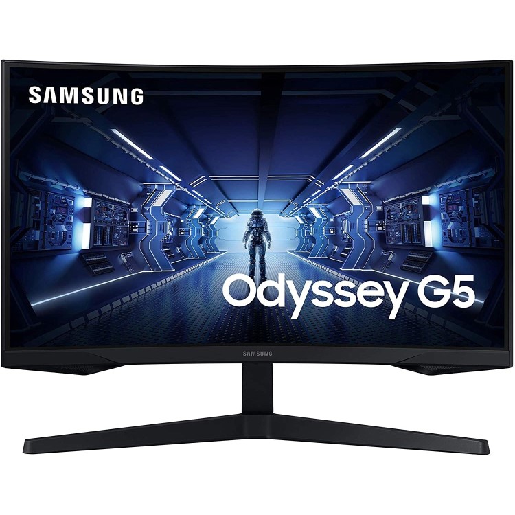 Refurbished Samsung Odyssey G5 LC27G55TQWRXXU 27" 1000R 144Hz Curved Gaming Monitor