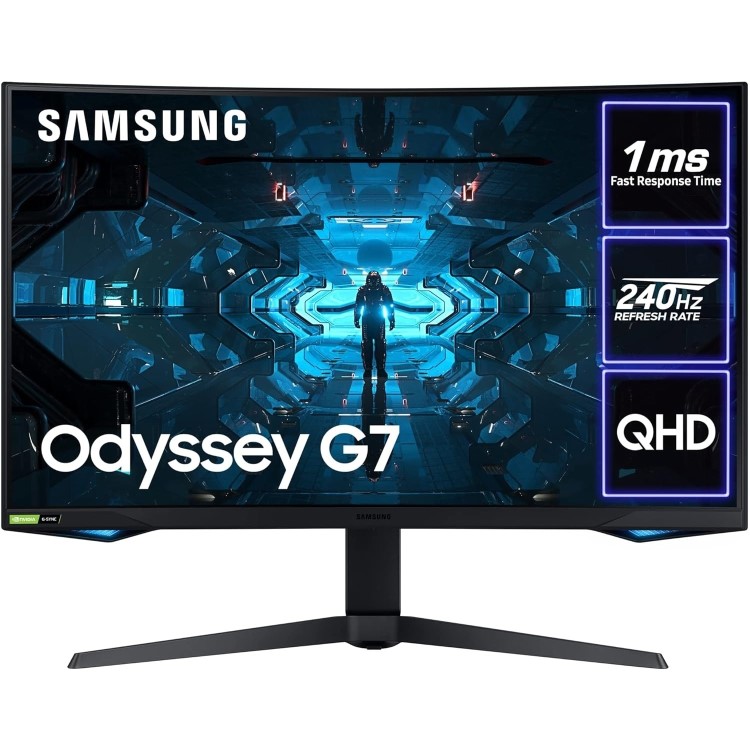Refurbished Samsung Odyssey Neo G7 27" VA WQHD 240Hz 1ms Curved Gaming Monitor