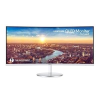 Refurbished Samsung LC34J791WTPXXU 34" VA QHD LED FreeSync Curved Monitor - White & Silver