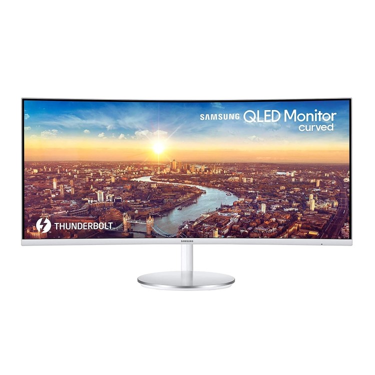 Refurbished Samsung LC34J791WTPXXU 34" VA QHD LED FreeSync Curved Monitor - White & Silver