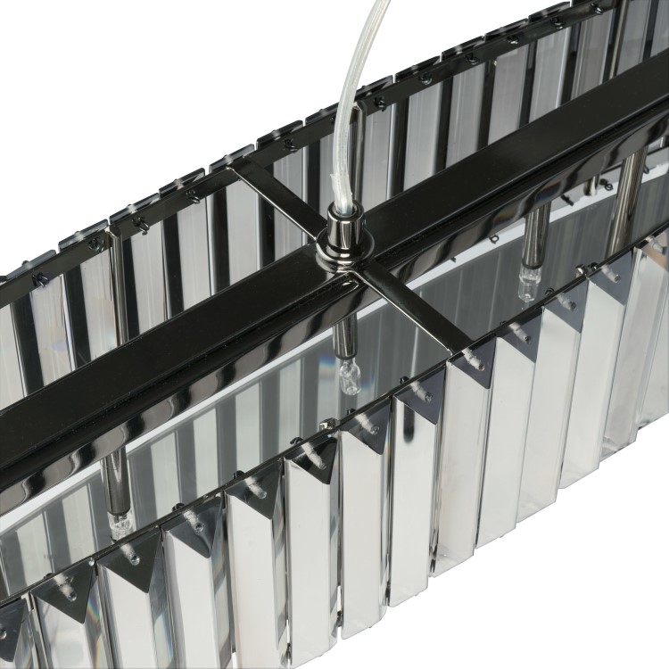 Large Grey Smoked Glass Bar Pendant Light