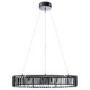 GRADE A1 - Box Opened Oval Ceiling Light with Smoked Crystals