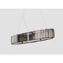 GRADE A1 - Box Opened Oval Ceiling Light with Smoked Crystals