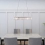 Large Grey Smoked Glass Bar Pendant Light