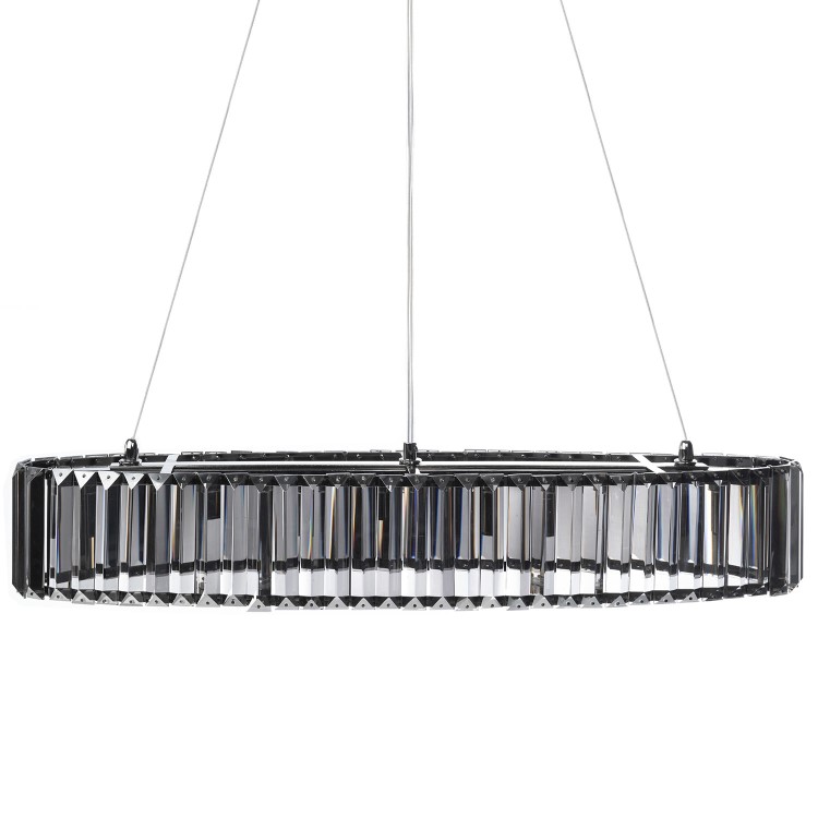 Large Grey Smoked Glass Bar Pendant Light
