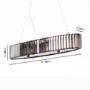 Large Grey Smoked Glass Bar Pendant Light
