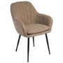 ONLY OPENED - Logan Faux Leather Truffle Fabric Dining Chair