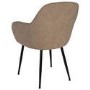 ONLY OPENED - Logan Faux Leather Truffle Fabric Dining Chair