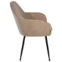 ONLY OPENED - Logan Faux Leather Truffle Fabric Dining Chair