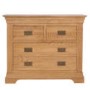 Loire Oak Farmhouse 2+2 Drawer Chest of Drawers