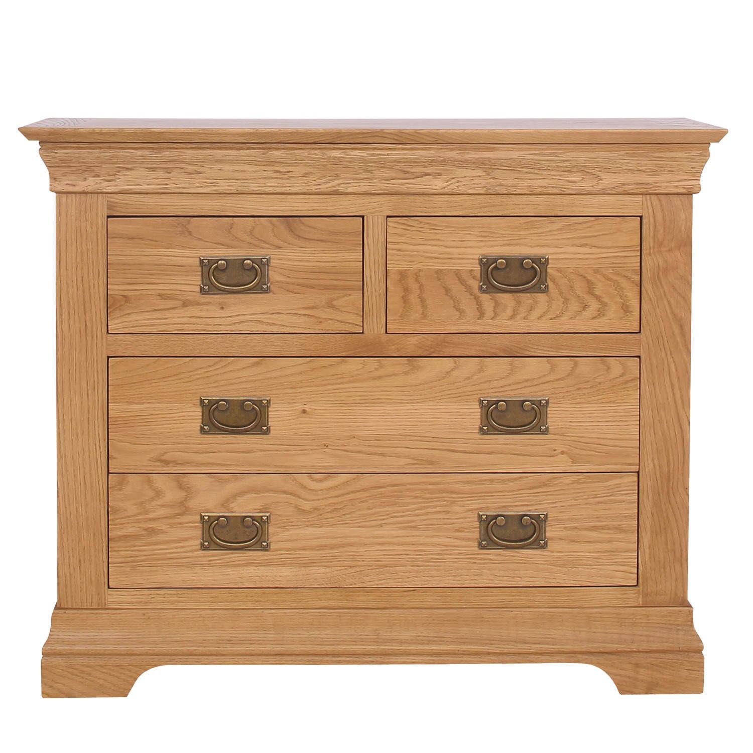 Loire Oak Farmhouse 2 2 Drawer Chest of Drawers