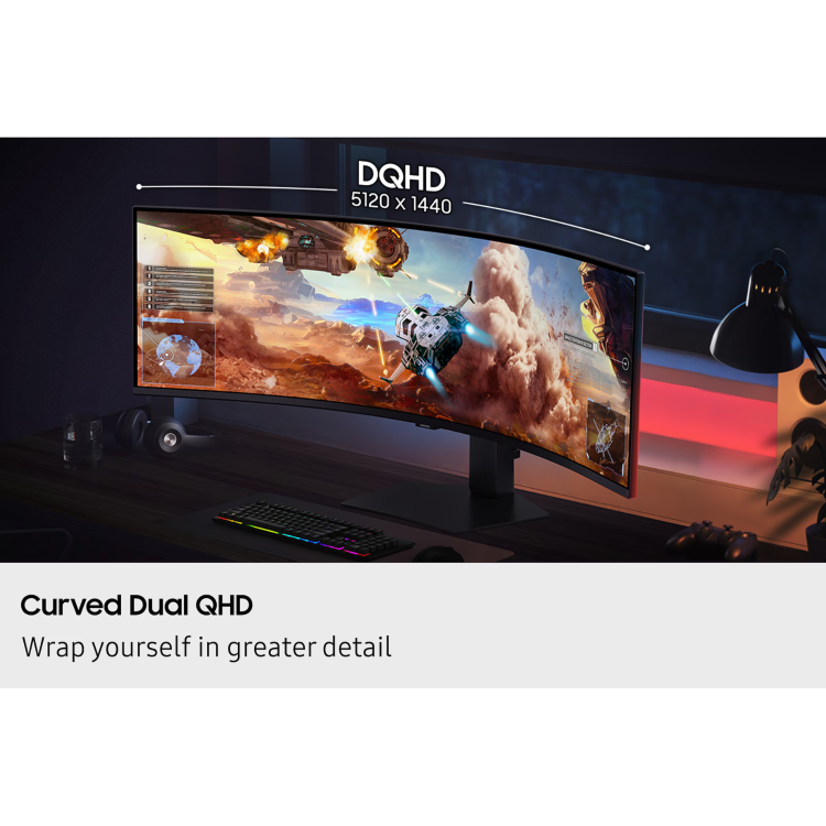 Refurbished Samsung Odyssey G91F 49" VA DQHD 144Hz 1ms UltraWide Curved Gaming Monitor