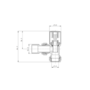 Refurbished - Elego Anthracite Gray Modern Manual Angled Radiator Valves (pair)