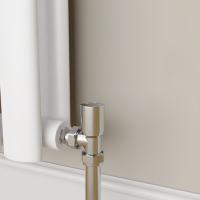 Refurbished - Elego Chrome Modern Manual Angled Radiator Valves (pair)