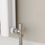 Refurbished - Elego Chrome Modern Manual Angled Radiator Valves (pair)