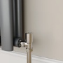 Refurbished - Elego Chrome Modern Manual Angled Radiator Valves (pair)