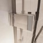 ONLY OPENED - Chrome 8mm Fluted Glass Hinged Shower Door 800mm Left Hand - Matira