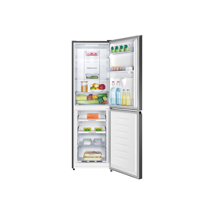 Refurbished Fridgemaster MC55251MDB Freestanding 251 Litre 60/40 Frost Free Fridge Freezer Black