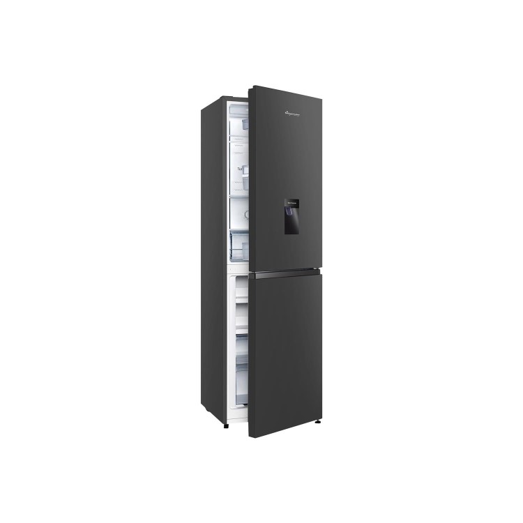 Refurbished Fridgemaster MC55251MDB Freestanding 251 Litre 60/40 Frost Free Fridge Freezer Black
