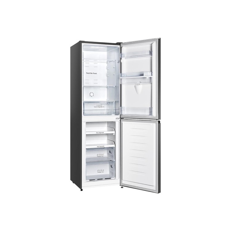 Refurbished Fridgemaster MC55251MDB Freestanding 251 Litre 60/40 Frost Free Fridge Freezer Black