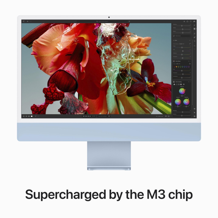 Apple iMac 2023 M3 8-Core CPU 10-Core GPU 8GB RAM 512GB SSD 24 Inch 4.5K All-in-One PC - Blue