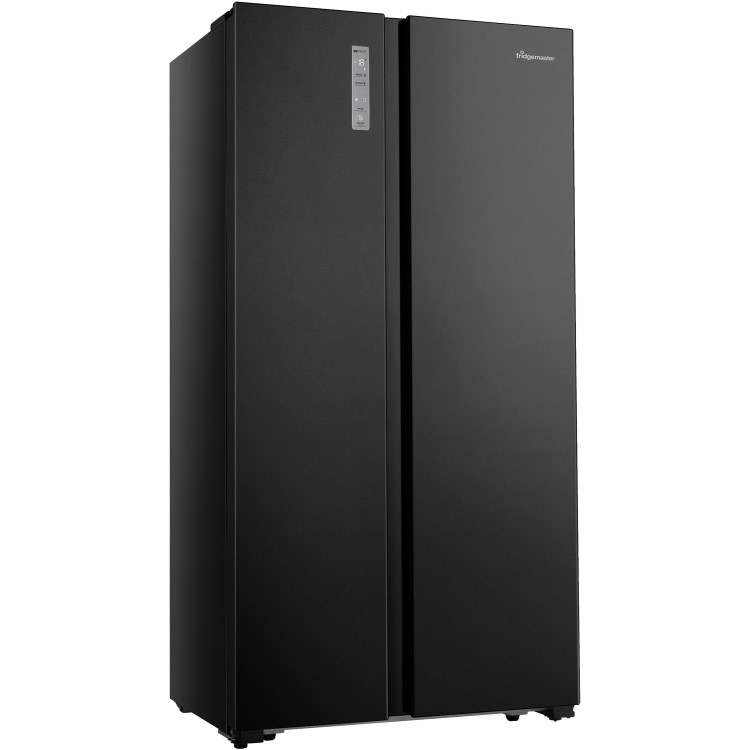 Fridgemaster 519 Litre Side-By-Side American Fridge Freezer - Black