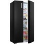 Fridgemaster 519 Litre Side-By-Side American Fridge Freezer - Black