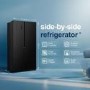 Refurbished Fridgemaster MS91558EB American Side By Side  Black- E Rated