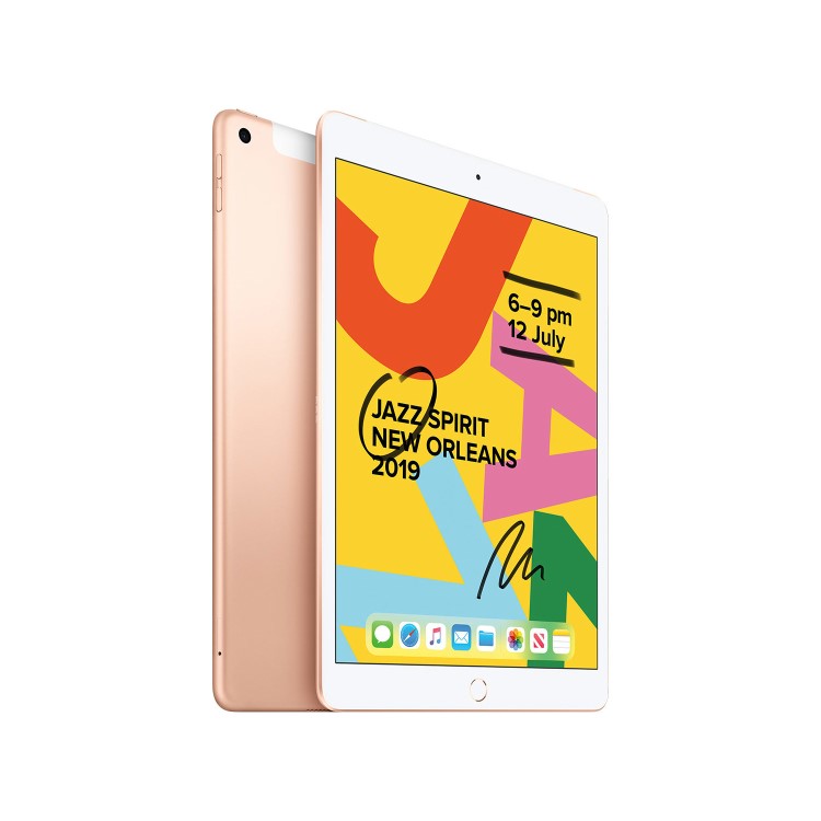 Refurbished Apple iPad 32GB Cellular 10.2 Inch Tablet in Gold