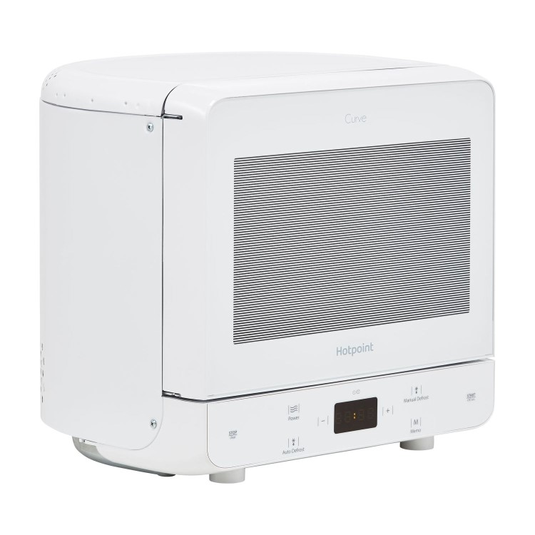 Refurbished Hotpoint Curve MWH1331FW 13L 700W Solo Microwave White