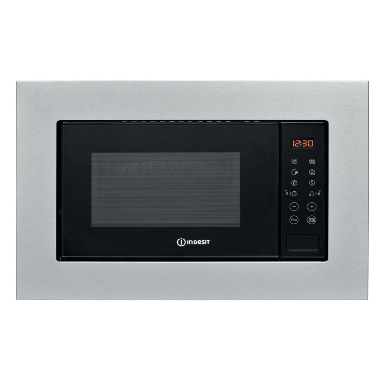 Refurbished Indesit MWI120GXUK Built In 20L 800W Microwave Stainless Steel